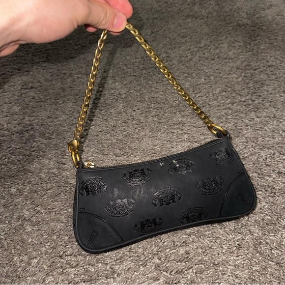 Black Juicy Couture VINTAGE Y2K Chain Shoulder Bag - Picture 3 of 12